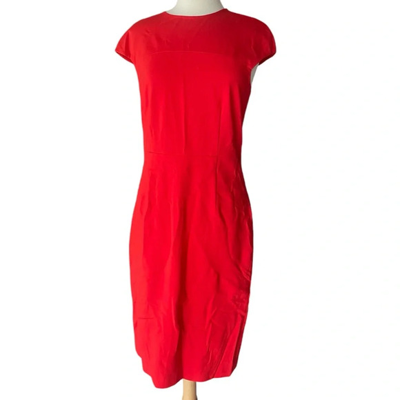 DIANE VON FURSTENBERG Red Pencil Dress Size 12 - Picture 10 of 10